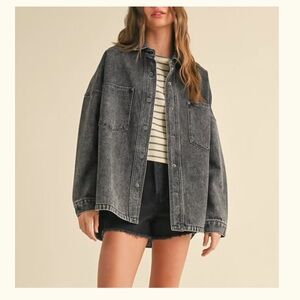 Washed Denim Jacket for Women